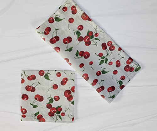 lovemyfabric Poly Cotton Cherries Allover Print...