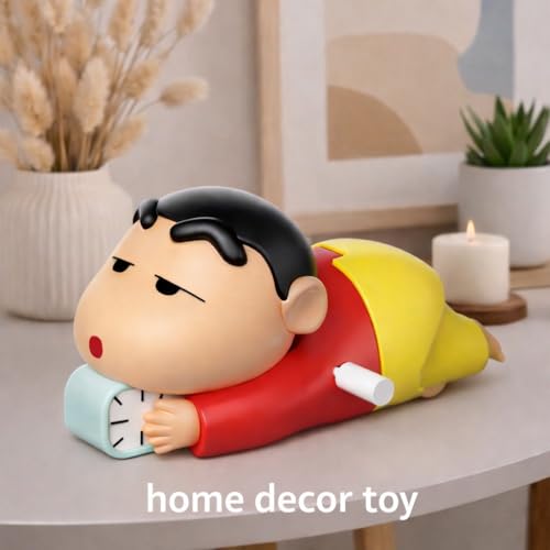 Image of Shinchan Crawling Moving Toy with Clock | Wind Up Shinchan Figure Toy for Kids | Cartoon PVC Multicolor for Boys & Girls | Collectible Gift Toys (Shinchan Crawling Moving Toy)