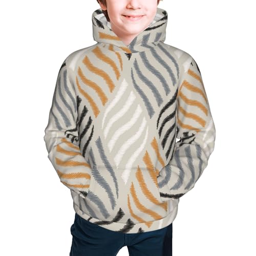 Geometric Kid Hoodies Boys Sweatshirts Girls Pullover with Pocket3