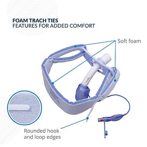 tidi posey foam trach tie  medium  12 ties pack of 1  tracheostomy tube holder  home care 8197m