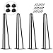Pied Meuble Scandinave 4pcs Pieds Epingle DIY Pieds pour Table Pied de Chaise avec 20 Vis + 4 Protège Pieds