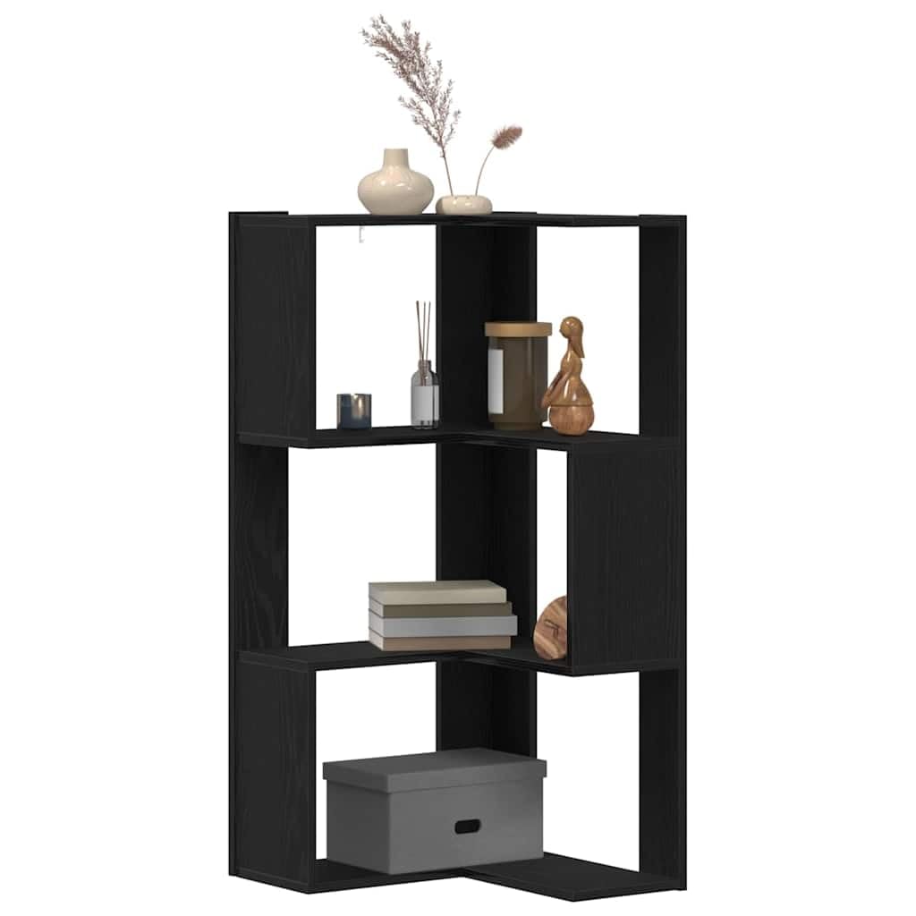 vidaXL Libreria Rovere Nero 50 x 50 x102 cm, Soluzione Moderna di stoccaggio, Ampio Libro, scaffale Funzionale, mensole Decorative per l'arredo di casa