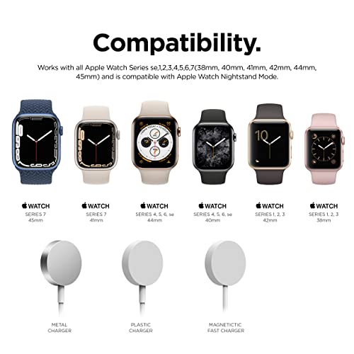 elago W3 Apple Watch Standaard Laadstation Houder Compatibel met Apple Watch Series 8,SE2 (2022),7,6,SE,5,4,3,2,1 / 45mm… - Image 6