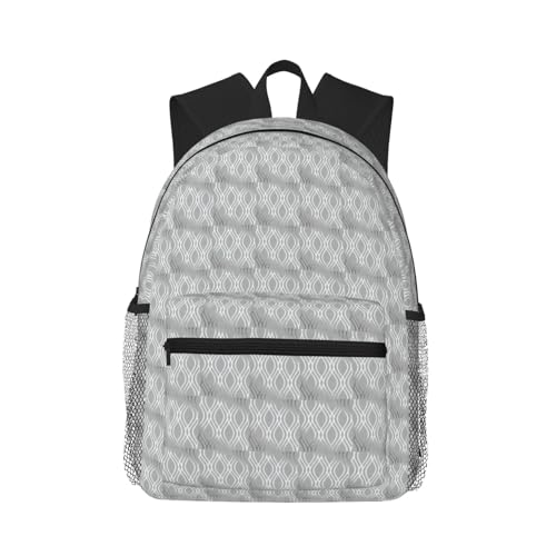 Sac à dos de voyage unisexe argenté pour le sport de plein air et les loisirs