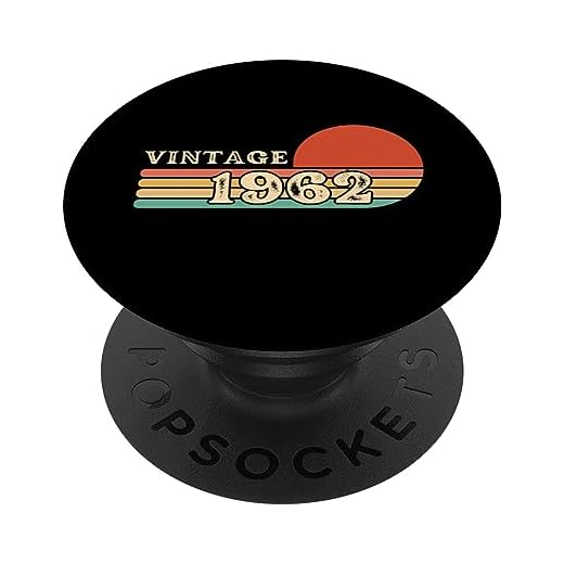Vintage 1962 para hombres, idea de regalo para 61 cumpleaños de 61 años PopSockets PopGrip Intercambiable