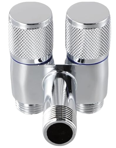 Image of JAGGER JAG415 Stainless Steel 2 in 1 Angle Cock Silver | 2 Way Angle Valve | 2 Way Angle Valve For Bathroom /Wash Basin Taps With Wall Flange Angle Cock Faucet (PACK OF 2)