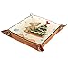 Bandeja de Valet de Cuero, Bandeja de Dados, Soporte Cuadrado Plegable, Placa organizadora de tocador para Cambiar Monedas, Oso de Peluche, árbol de Navidad, Copo de Nieve