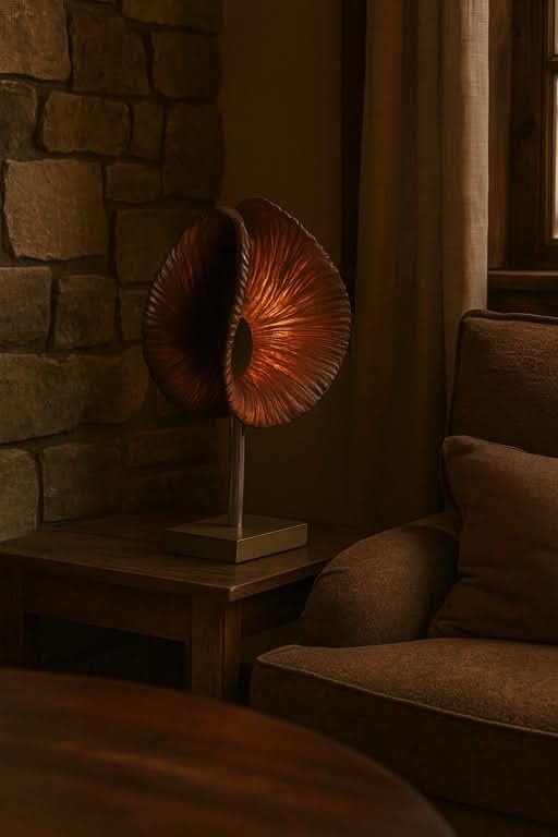 home ACAD Resin & Metal Eternal Bloom Abstract Flower Sculpture | Symbolizing Growth, Vitality, and Renewal | Representation of Nature�s Harmony | Color-Rustic Iron