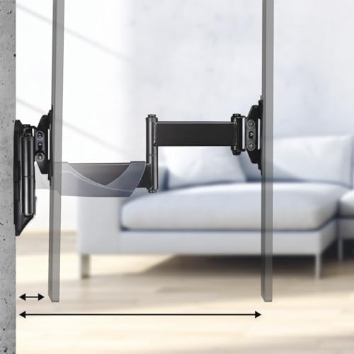 TV Wall Mount Swivel Tilt Extendable 26" to 25kg, black, Extra klein - Image 3
