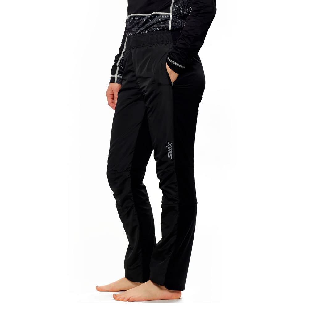 Swix Women’s Classic Nordic Winter Sports Skiing Training Touring Corvara Softshell Pants, 222326, Black, M