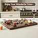 FYCTIO Walnut Wood Cutting Boards for Kitchen, Thick End Grain Cutting Board Double Sided, Large Chopping Board with Handle, Charcuterie Butcher Block Meal Prep & Serving with Gift Box, 17