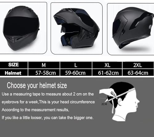Casque moto modulable Bluetooth double pare-soleil taille XL 61cm