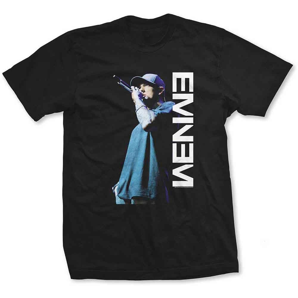 Rock Off Officially Licensed Products Women's Black Eminem Band Monkey T-Shirt Mic Pose