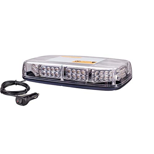 BrightSource Mini Amber Light Bar, SAE Class 1, Magnetic/Permanent Mount, 10 Flash Patterns, 11