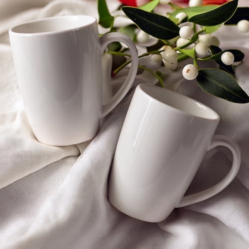 Miniatura 3 de Glasmark Krosno 1992 Taza De Cerámica 4 Piezas Juego De Tazas Para Café Y Té Blancas 590 Ml