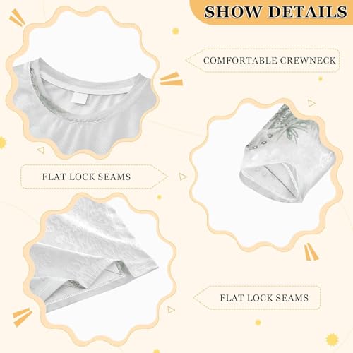 Boys Rash Guard Swim Shirt Long Sleeve UPF+ 50 Sun Shirts Quick Dry Shirt White Christmas Ball for Toddler Kids3