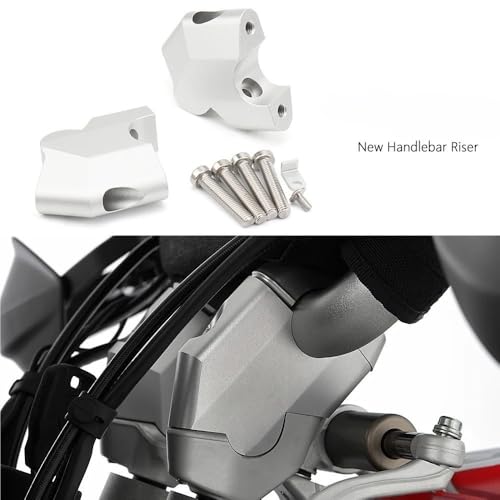 Abrazaderas de manillar motocicleta Desert X 2022 elevadores aluminio CNC plata 2
