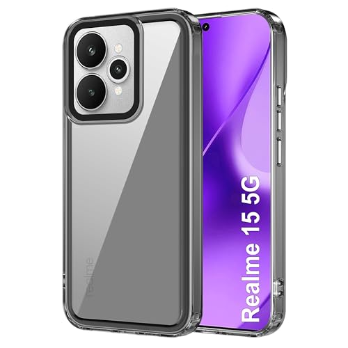 Image of Zapcase Back Case Cover for Realme 15 5G | Compatible for Realme 15 5G Back Cover | Case Cover with Camera Protection | (TPU + PC | Translucent Black)