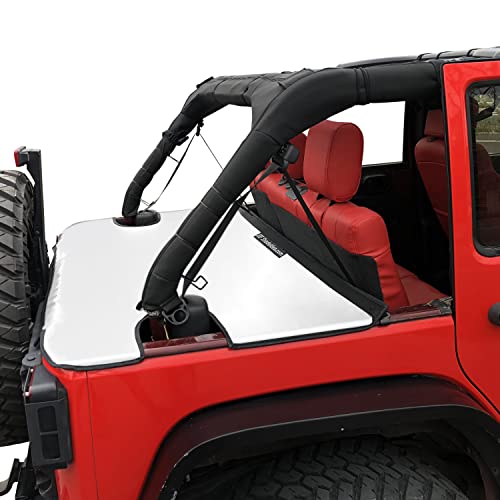 Image of Tonneau Cover for Jeep Wrangler Back Trunk Cargo Cover JK 4-Door, White