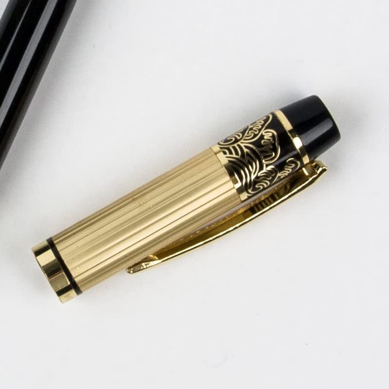 Pluma estilográfica Plumas Pluma estilográfica de tinta metálica/Bolígrafo Pluma estilográfica de lujo Pluma estilográfica de negocios Pluma de escritura for hombres (Color : Fountain Pen)