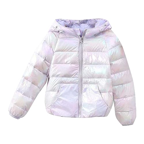Children Autumn Winter Coat Boys/Girls Cotton Jacket Autumn/winter Solid Color Letter Printing (White, 4-5 Years)