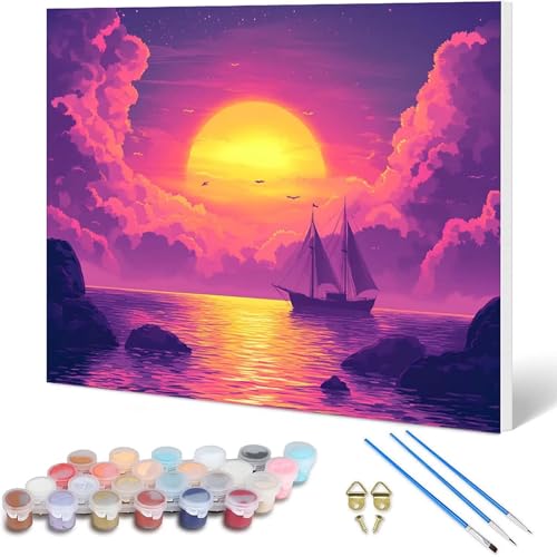 Paint by Numbers v G 80x60cm, l h DIYG fW^G {[g io[yCg S҂Ƒl - KpΏ CeA Ǐ z[fR[V -hjw250104X