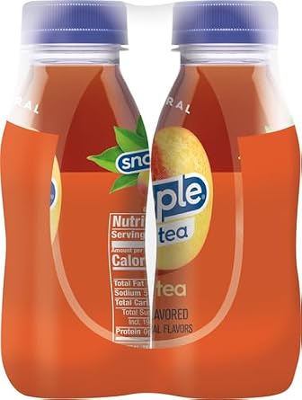 Snapple Peach Tea, 8 fl oz recycled plastic bottle, 8 pack
