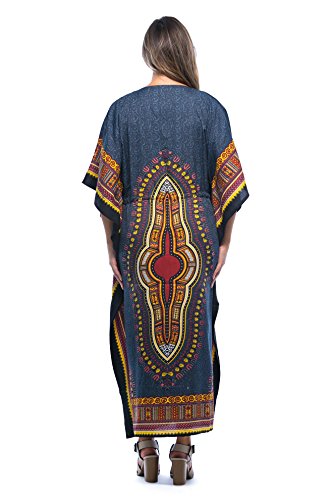 Riviera Sun African Print Dashiki Maxi Caftan for Women