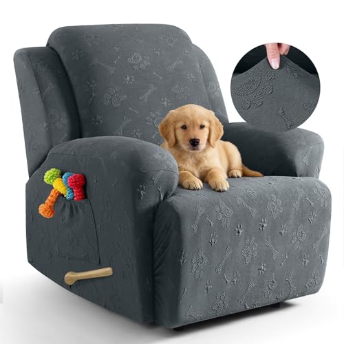 Ruaozz Recliner Chair Covers, 4 Pieces Recliner Co...