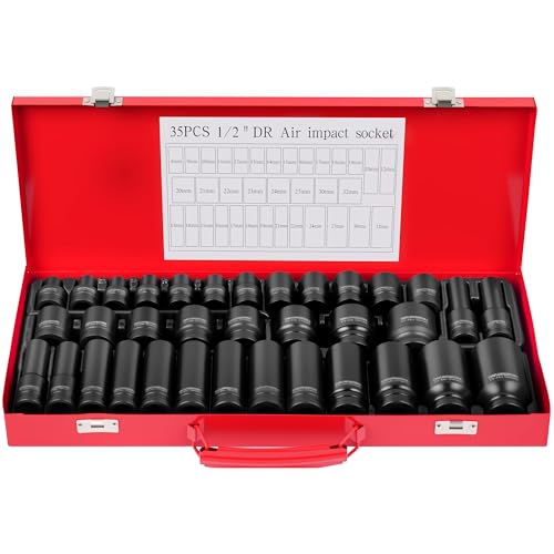 Lot de 35 douilles à choc 1/2