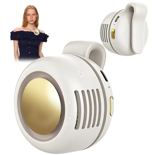 Ahuccf Portable Clip-On Fan Mini USB Rechargeable 360 Rotatable Fan Personal Fan 3-Speed Silent Mini Bladeless Fans