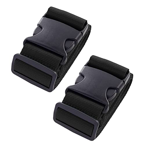Image of 2pcs 74″x2″Luggage Straps for Suitcases,Adjustable Suitcase Straps and Heavy Duty Strap Buckle Packing Straps Travel Accessories,Black