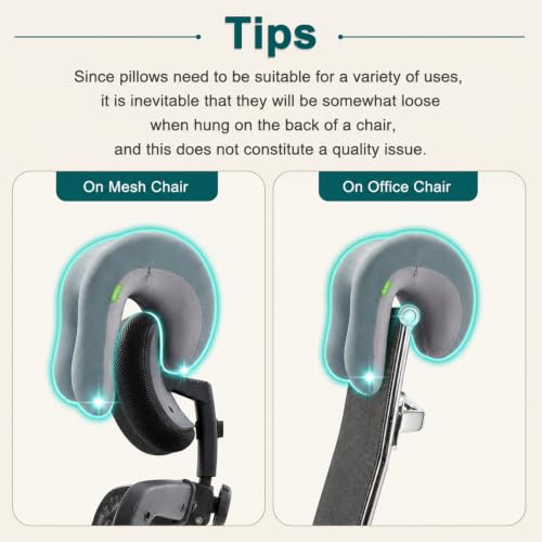 Image of Neck Support Pillow Memory Foam Chair Headrest Foam Desk Pillow