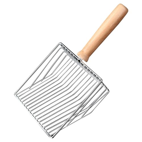 Uqmiqura Pala Para Arena Para Gatos, Pala De Metal Para Mascotas, Pala Arena Gatos Con Mango De Madera, Pala Recoge Cacas Gato, 28 Cm Plata Uqmiqura Pala Para Arena Para Gatos, Pala De Metal Para Mascotas, Pala Arena Gatos Con Mango De Madera, Pala Recoge Cacas Gato, 28 Cm Plata