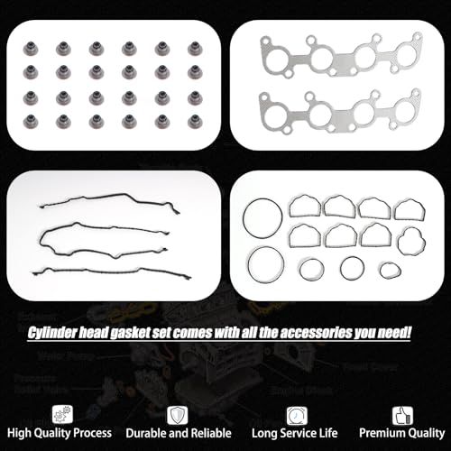 Image of AUCERAMIC VS50902R HGS4231 Cylinder Head Gasket Set Fit for 2015-2017 Ford F-150 Mustang 5.0L V8 HS55134