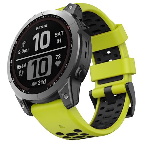 ISABAKE Correa para Garmin Fenix 6/Fenix 7/Fenix 5, 22mm Silicona Quickfit Correa de Repuesto para Garmin Epix Gen 2/Epix Pro 47mm