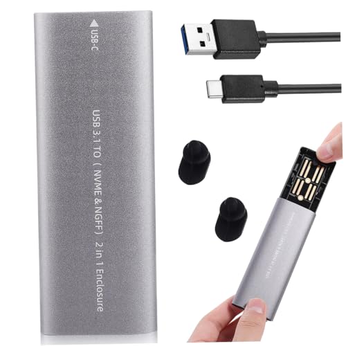 Boîtier SSD M2 NVMe et NGFF externe USB-C 3.1 en aluminium pour stockage de données portable