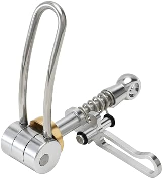 Folding bike quick release seatpost clamp 31.8mm for brompton Aline Cline Pline, compatible with brompton seatpost clamp titanium axle silver