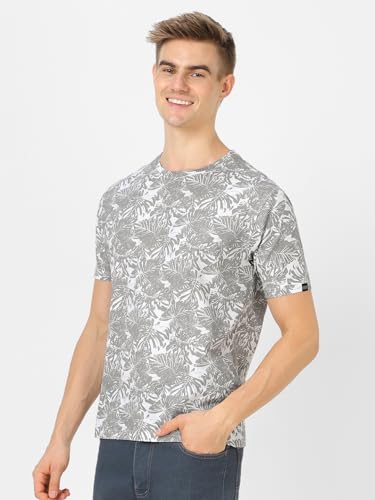 Image of Urbano Fashion Men's Printed Half Sleeve Slim Fit Cotton T-Shirt