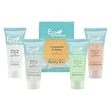 Terra Pure Eco Botanics Hotel Soaps and Toiletries Bulk Set | 1-Shoppe All-In-Kit Amenities for Hotels |0.85oz Shampoo & Conditioner, Body Wash, Body Lotion & 0.89oz Bar Soap Travel Size | 75 Pieces