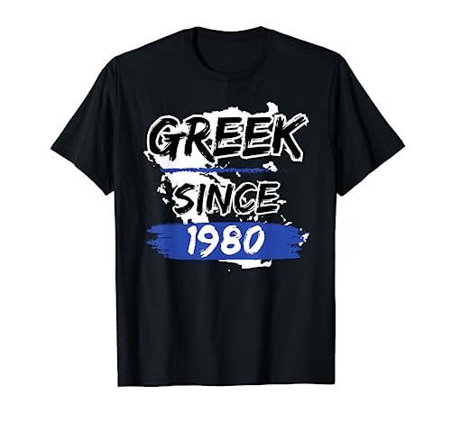 Mapa griego desde 1980 Grecia Mapa griego regalo de cumpleaños Camiseta