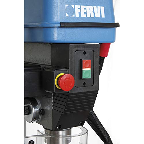 Fervi 0754/400 V - Taladro de columna con transmisión por correa y mesa inclinable trifásica