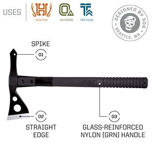 SOG Tactical Tomahawk- Throwing Hatchet, Versatile Survival Tactical Axe and Emergency Breaching Tool with Sheath (F01TN-CP) by SOG - Image 2