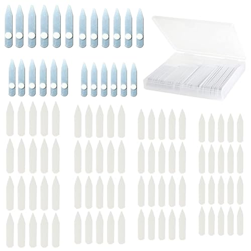 La Mejor Lista de Varillas - solo los mejores. 49 Mythya Varillas para Cuello de Camisa 104 Pzs, Plástico para Cuellos de Camisas 80 Pzs y Varillas de Acero Inoxidable para Cuello de Camisa 24 Pzs, Adecuado para Camisas de Hombre