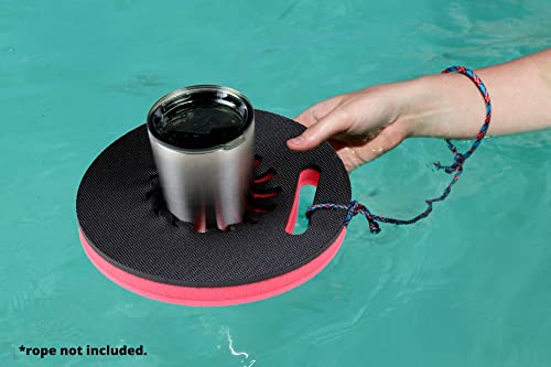 Polar Whale Universal 3 Tumbler Holders Floating 1 Blue 1 Red 1 Green Drink Float Pool Beach Durable Foam 9.5 Inch Fit 16 To 30 Ounce Compatible With Yeti Ozark Trail Rtic More One Size Fit All #TOP4