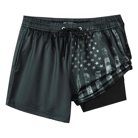 FT FENTENG Boys Swim Trunks with Compression Liner Cover