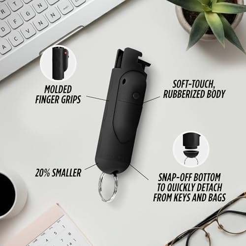 Guard Dog Security AccuFire 2 - Laser Sight Pepper Spray Self Defense - 20% Smaller - Instant Release - 16 Feet Safety Range - Maximum Strength - Finger Grips - Soft Touch Body - Image 6