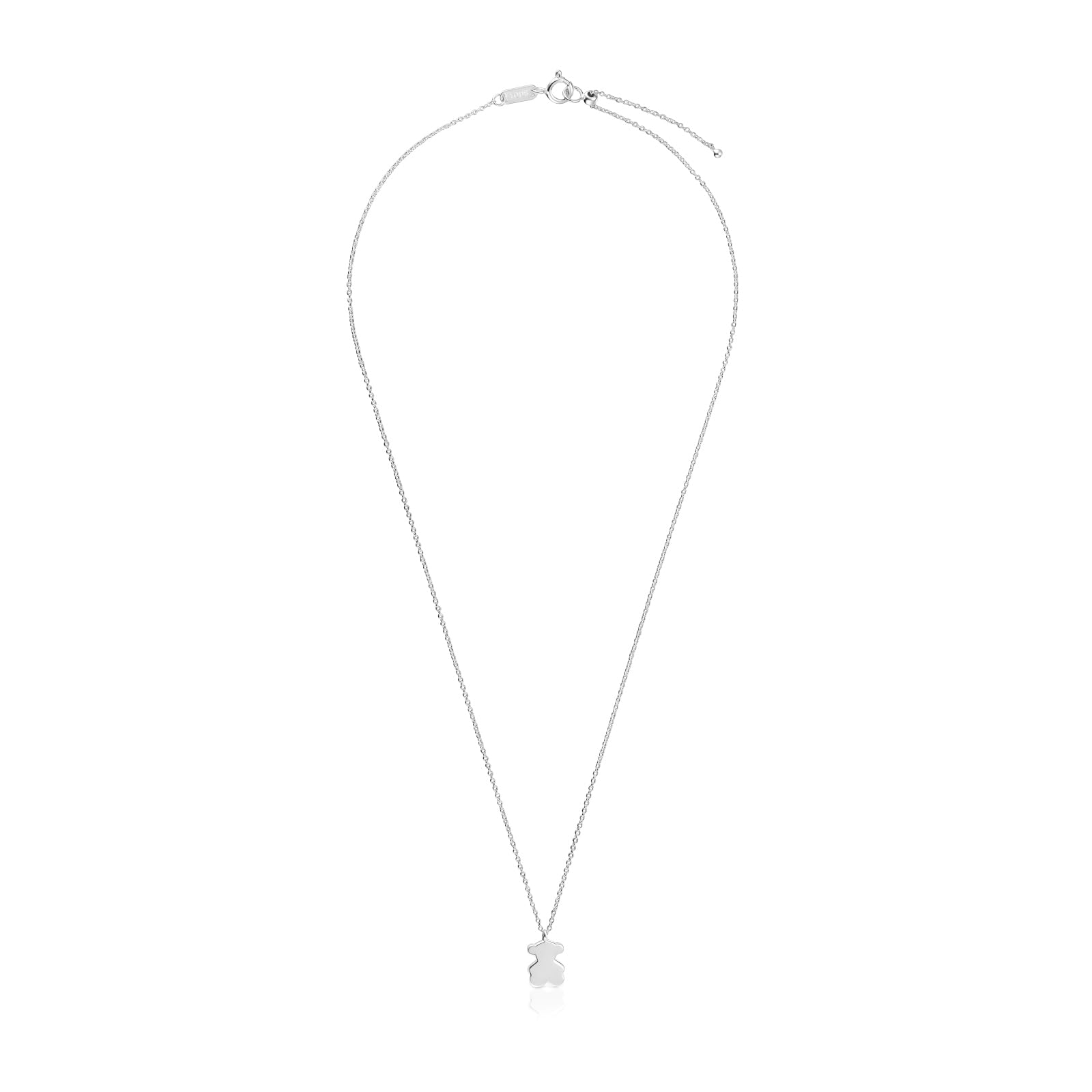 TOUS Collar Corto para Mujer con Motivo de Oso de Plata de Primera Ley, 45cm de Largo, Casual y Versátil, Colección Sweet Dolls