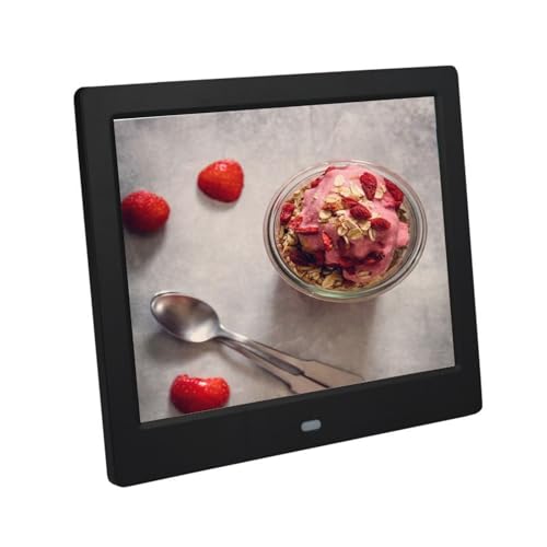 HZEPDVT Album Fotografico Elettronico con Cornice Digitale A Bordo Stretto Ad Alta Definizione da 7 Pollici, 8 Pollici, 10 Pollici, Display di Memoria Familiare(Black,7 inch)
