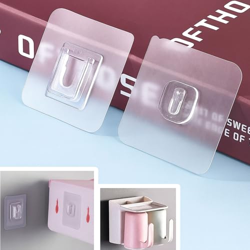 Image of Signamio 20 Pcs Self Adhesive Wall Hooks for Hanging - Male Female Design, Heavy Duty, Perfect for Photo Frames, Wall Clock, Keys - No-Drill Installation